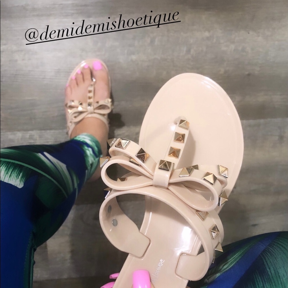 Newest summer style Valentino style stud sandals